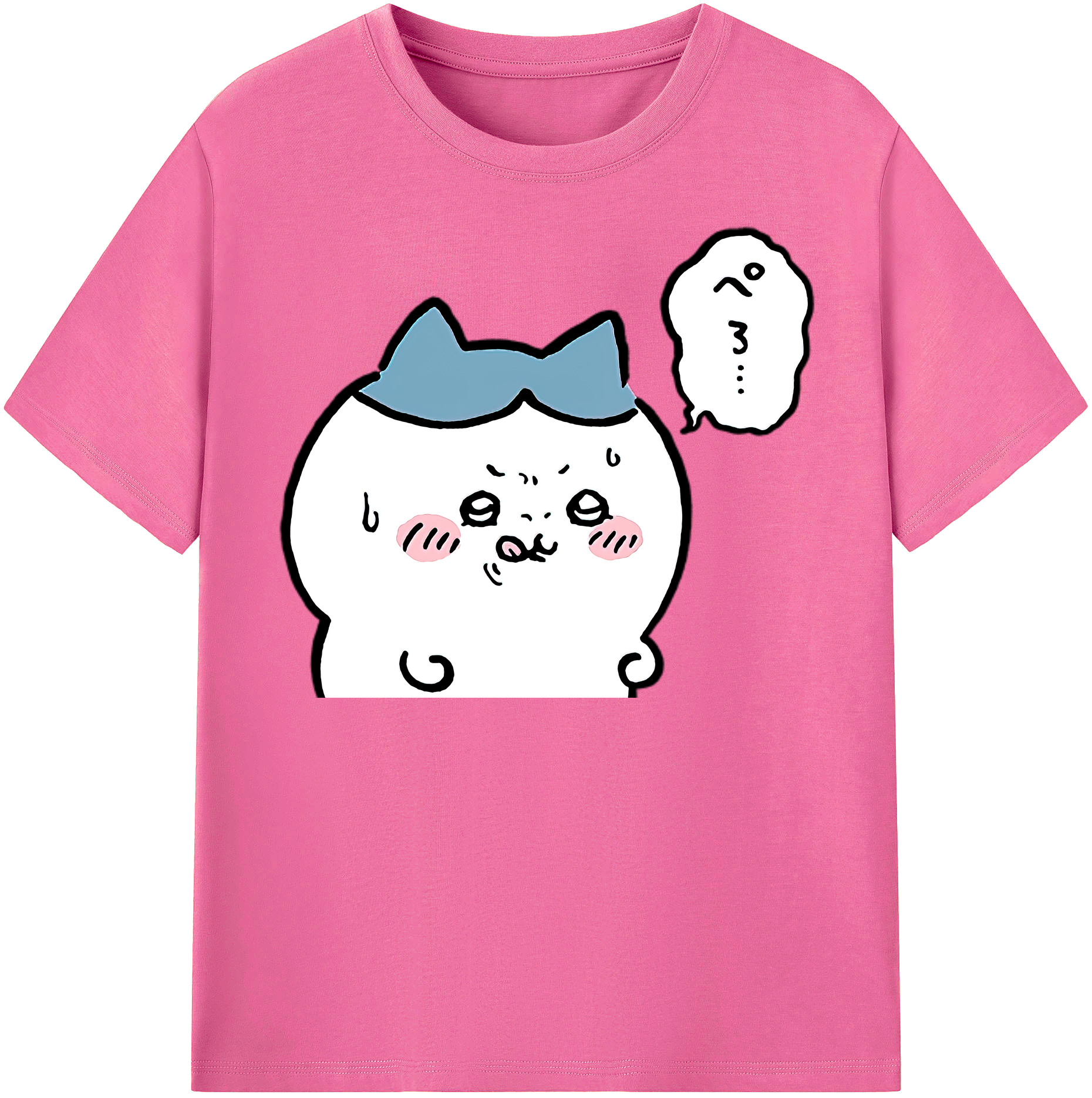 （画像用） ちいかわ ハチワレ Chii-kawa hachiware レディースカジュアルプリントTシャツ（綿100％）